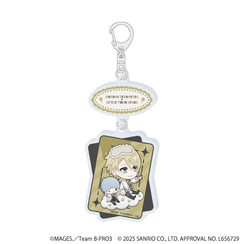 『B-PROJECT~熱烈*ラブコール~×サンリオキャラクターズ』連結アクリルキーホルダー12/寺光遙日×キキ(リトルツインスターズ)(ミニキャライラスト)